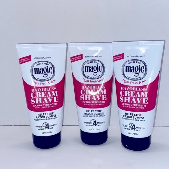 SoftSheen-Carson Men’s 6 oz Magic Razorless Shaving Cream Pack of 3 - Picture 2 of 3